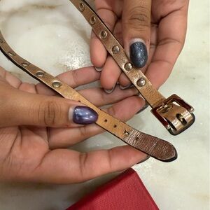 AUTHENTIC VALENTINO ROCKSTUD CALFSKIN DOUBLE-STRAP BRACELET